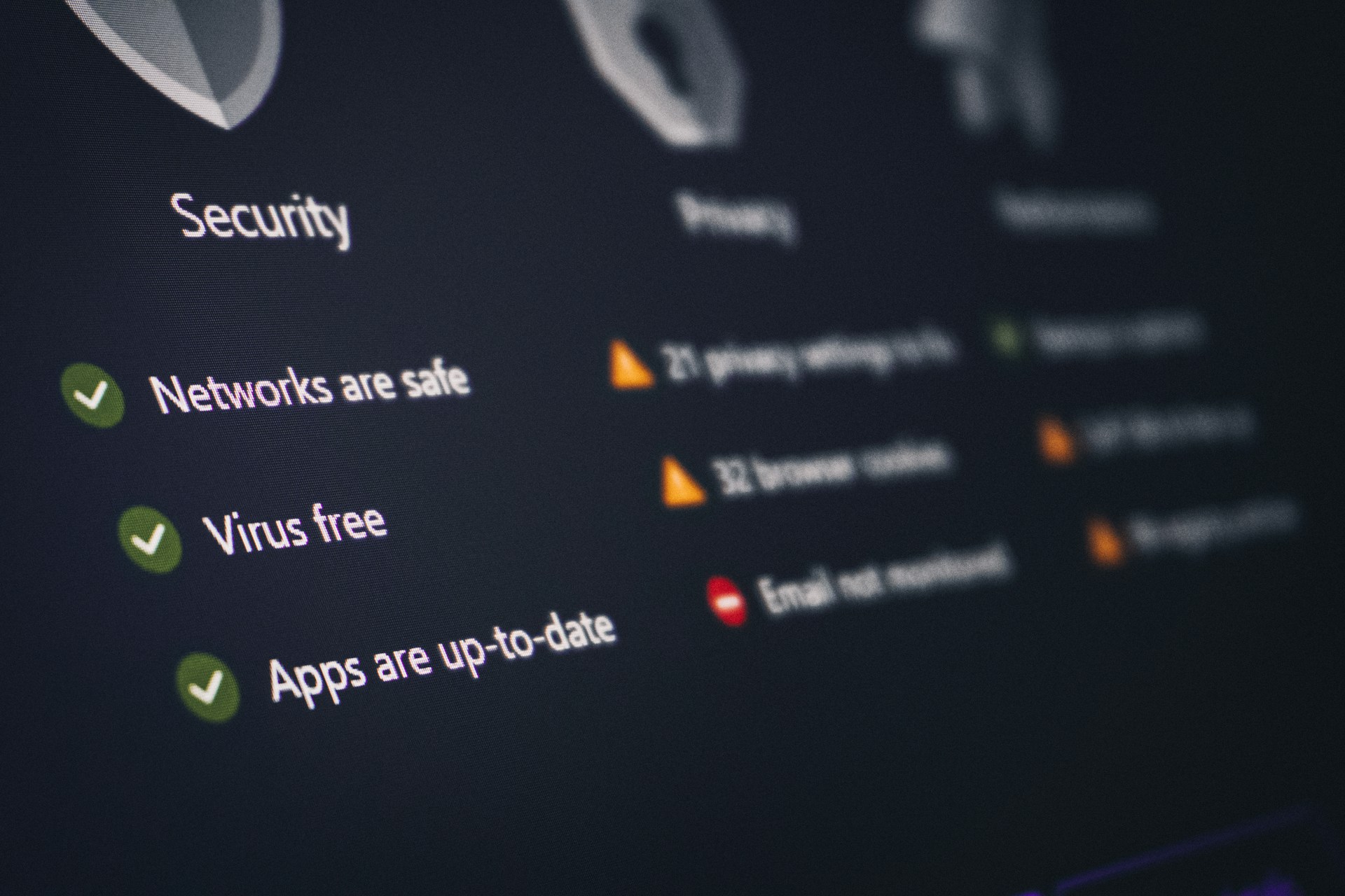Nutzeroberfläche einer Sicherheitssoftware